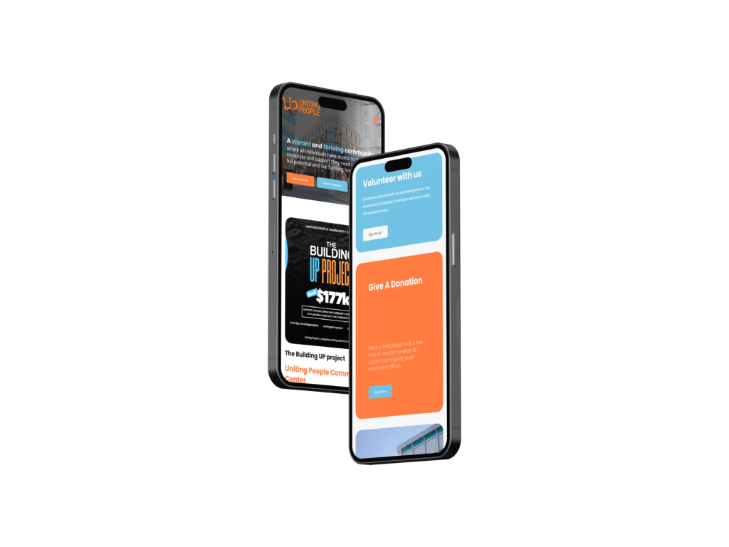 Our work Uniting People Nonprofit Mobile Responsive Design